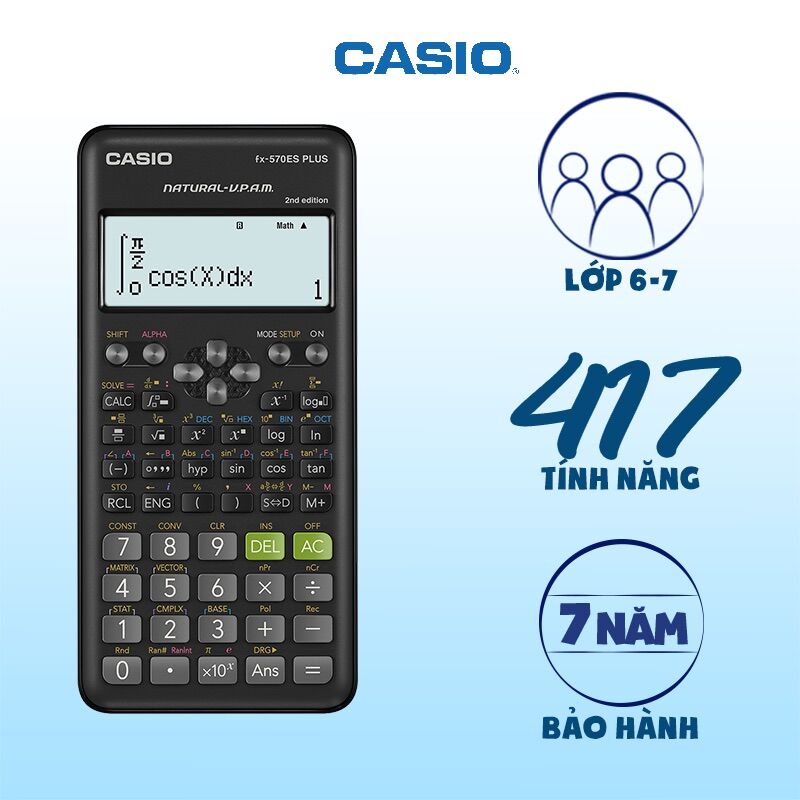 Máy tính Casio FX-570ES Plus - 570es plus - bảo hành 1 năm