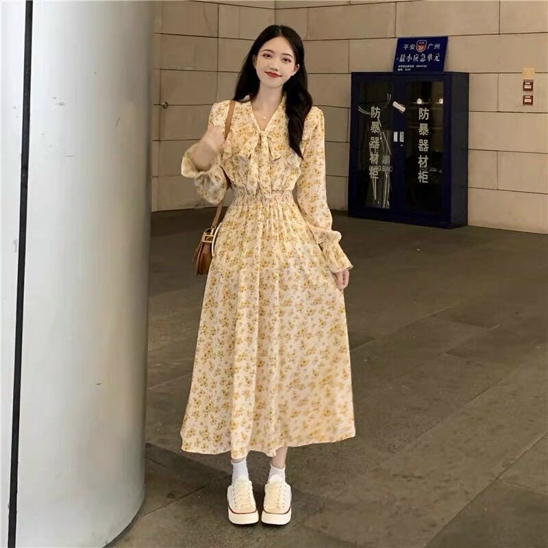 Đầm voan hoa tiểu thư xoè BG