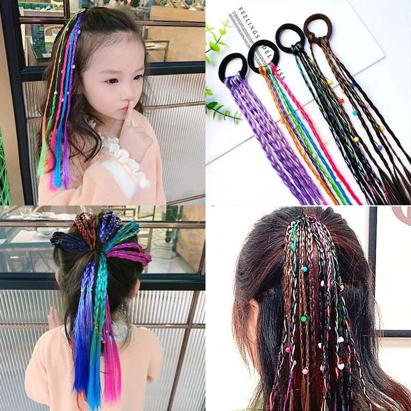 Cột tóc 4 bím màu highlight độc đáo xinh xắn