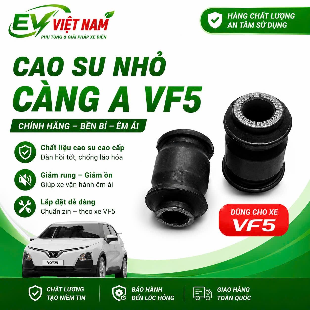 Cao Su Nhỏ Càng A VinFast VF5 Chính Hãng | Giảm Rung, Giảm Ồn | Phụ Tùng EV Việt Nam