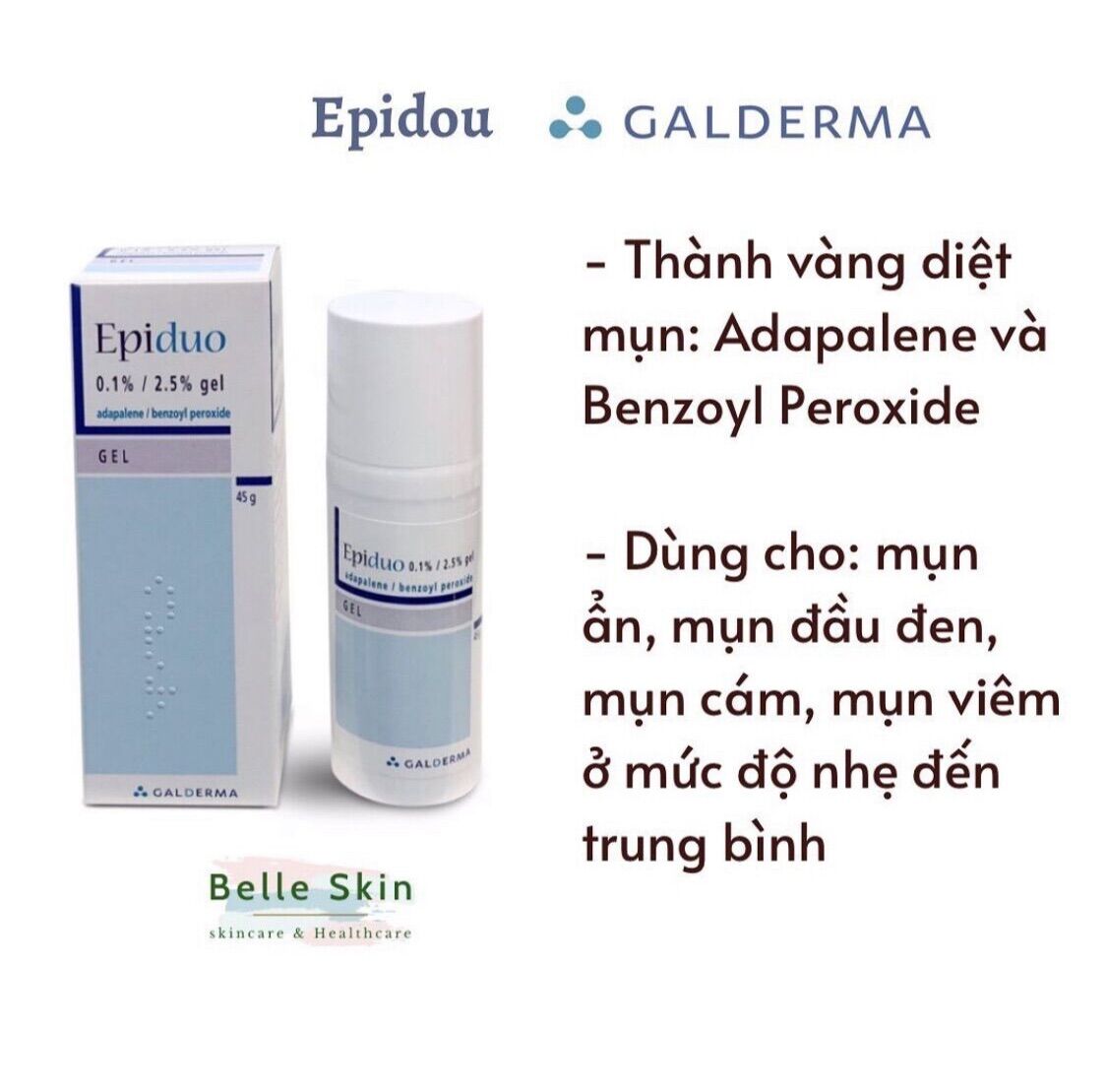 Kem giảm mụn Epidou 15g