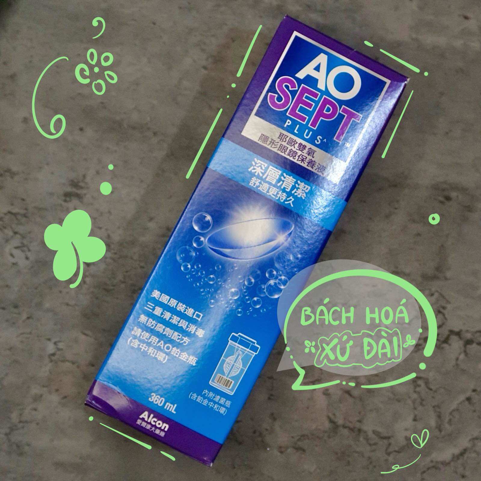 Mẫu mới Aosept dung dịch sát khuẩn kính sát tròng 360ml