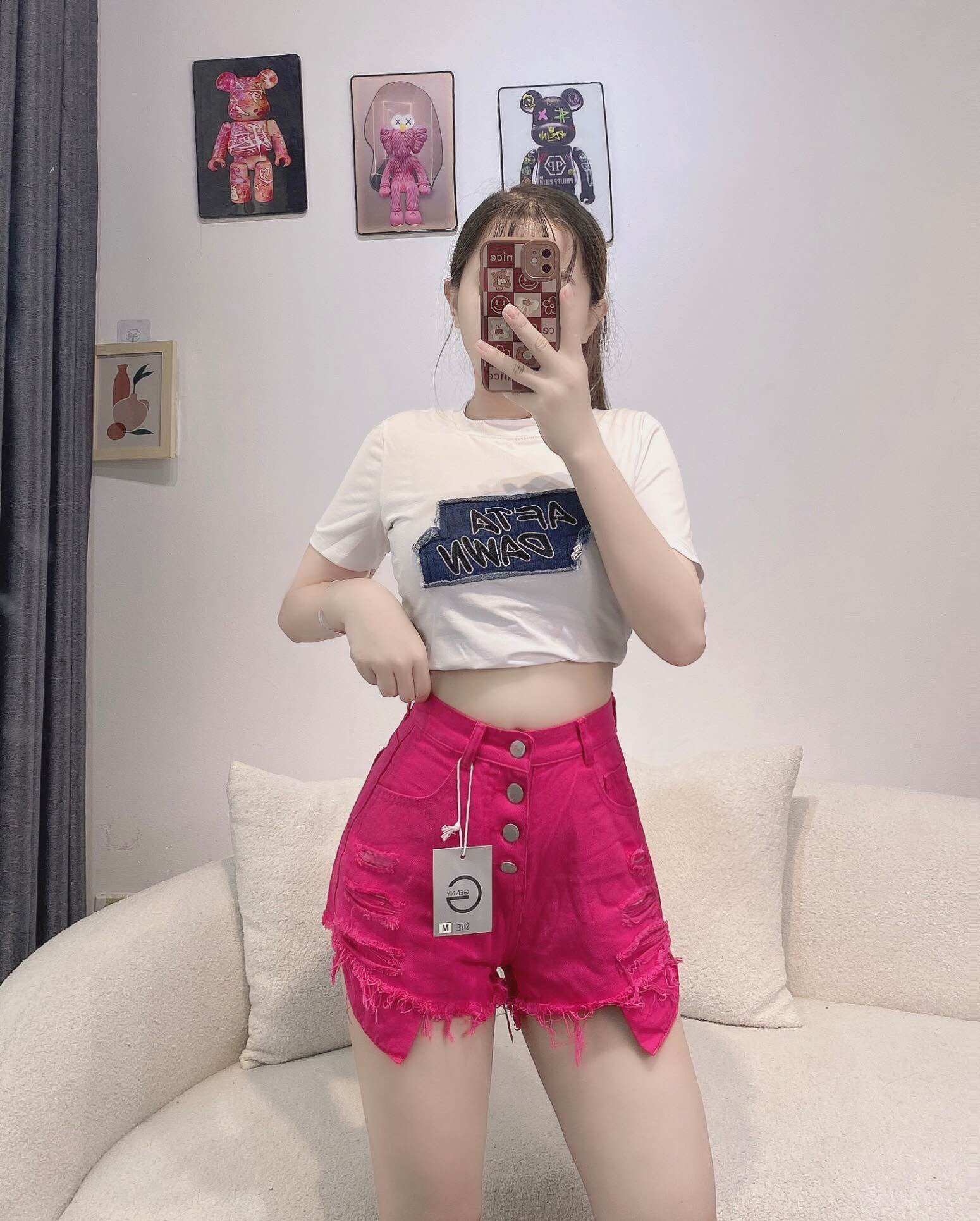 Short Jean Nút cao cấp chuẩn shop