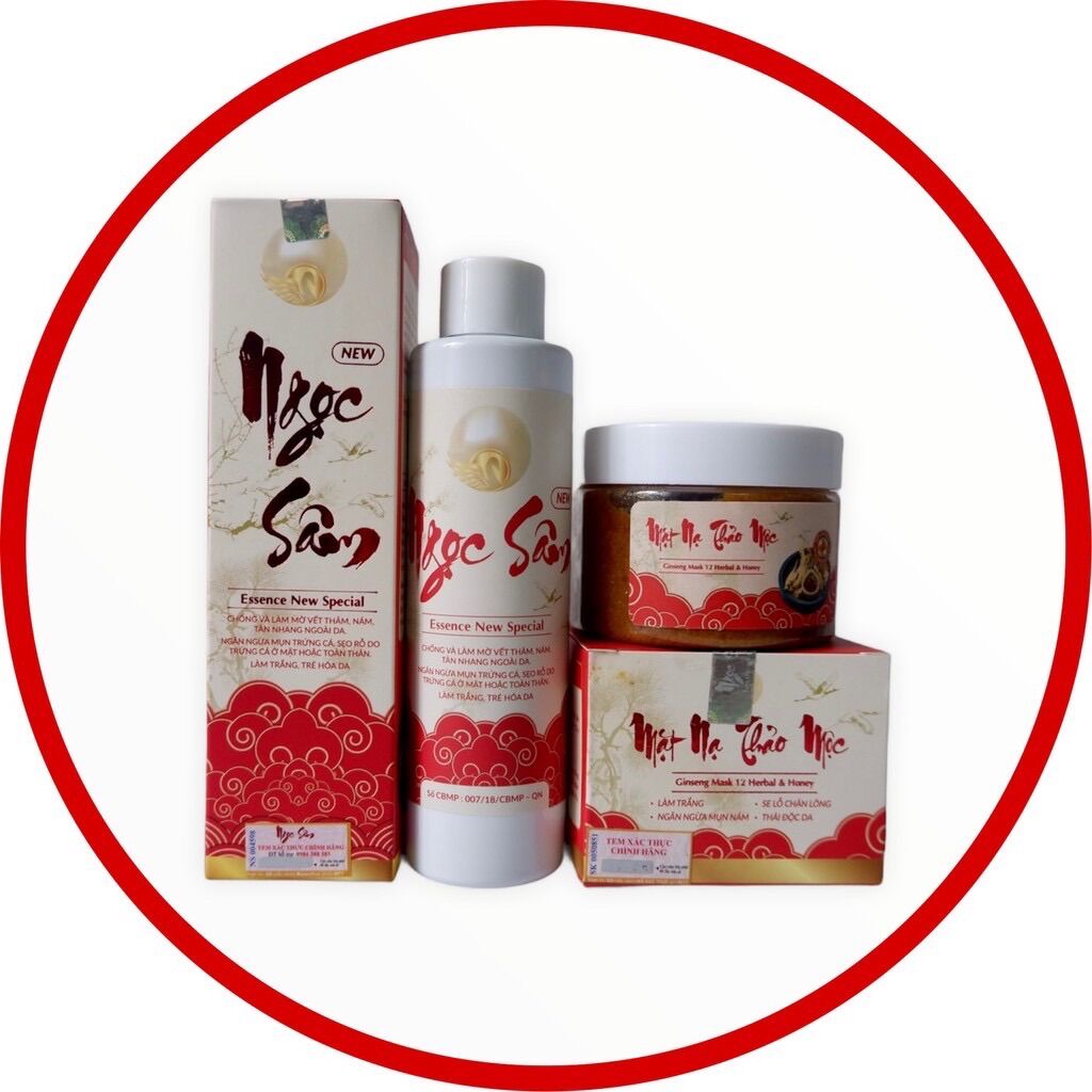 Ngọc sâm bộ mặt nạ pha sẵn ngừa mụn, thâm nám, sẹo rỗ