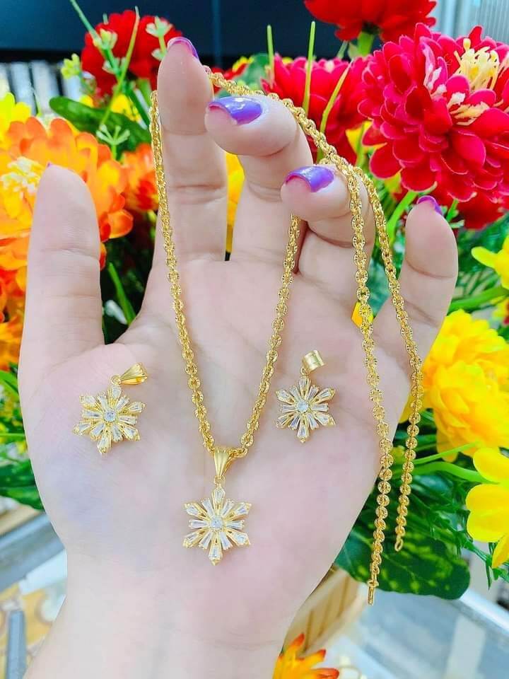Dây chuyền nữ mạ vàng 18 k lovely -