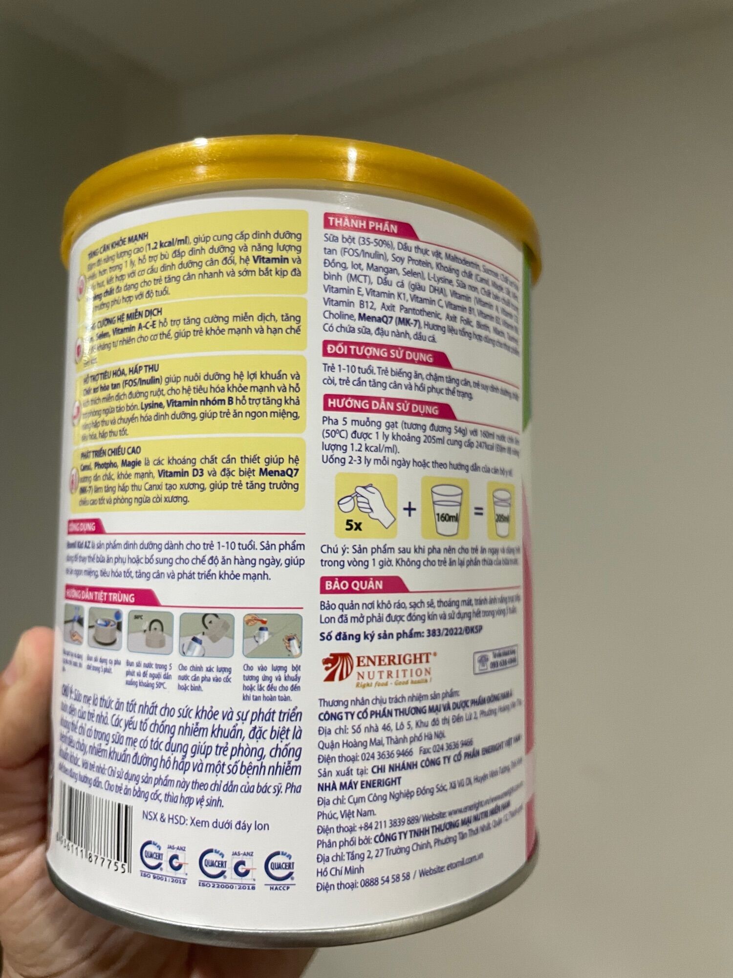 [MẪU MỚI] SỮA BỘT ETOMIL LON 400G CHO TRẺ 1 ĐẾN 10 TUỔI