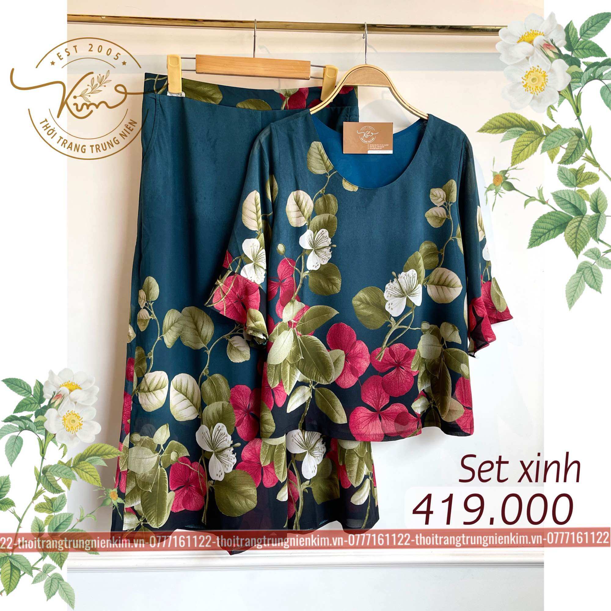 Set bộ voan trung niên sang trọng