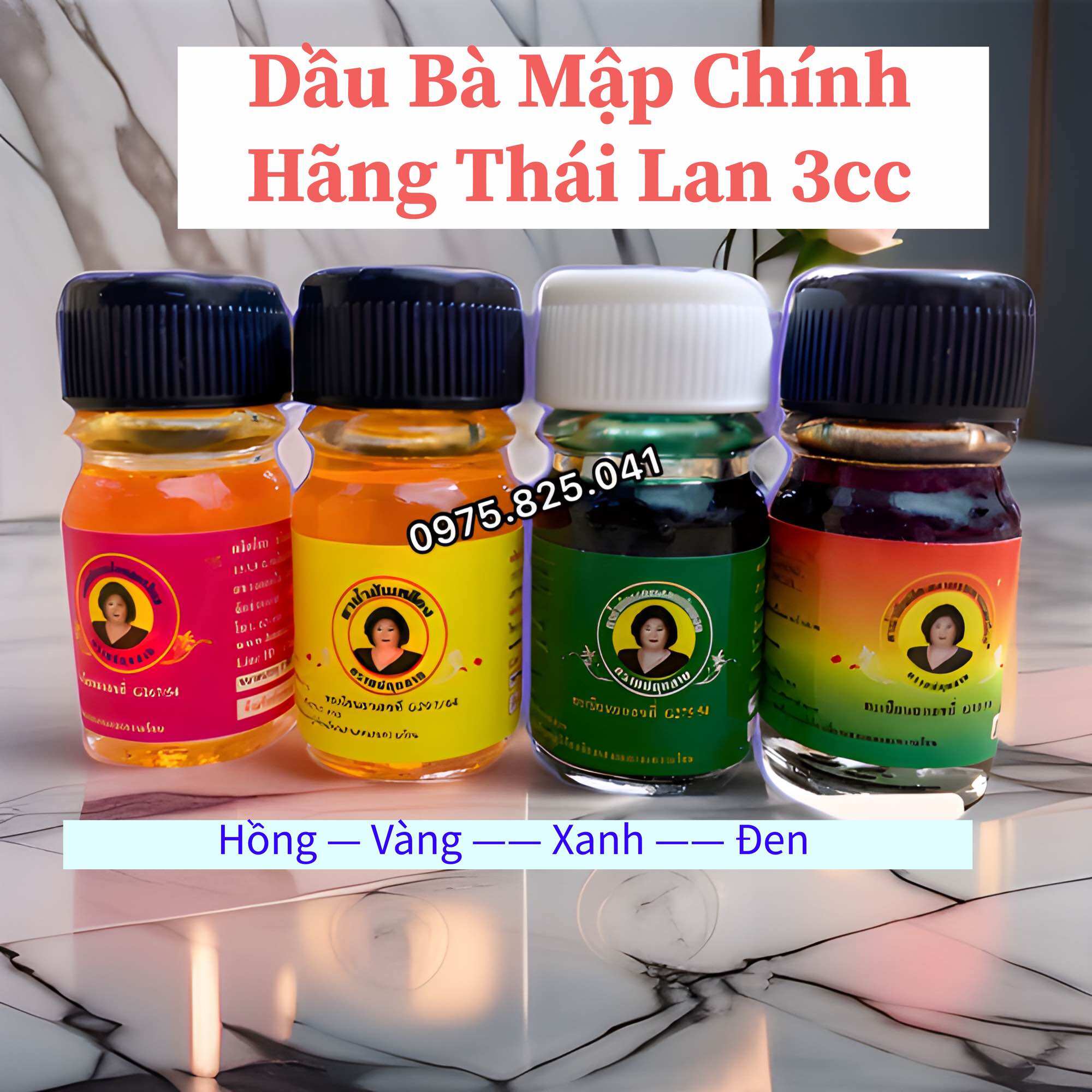(Giá Sĩ) Dầu Bà Mập thái Lan Đủ Màu 3ml- Hàng Nội Địa