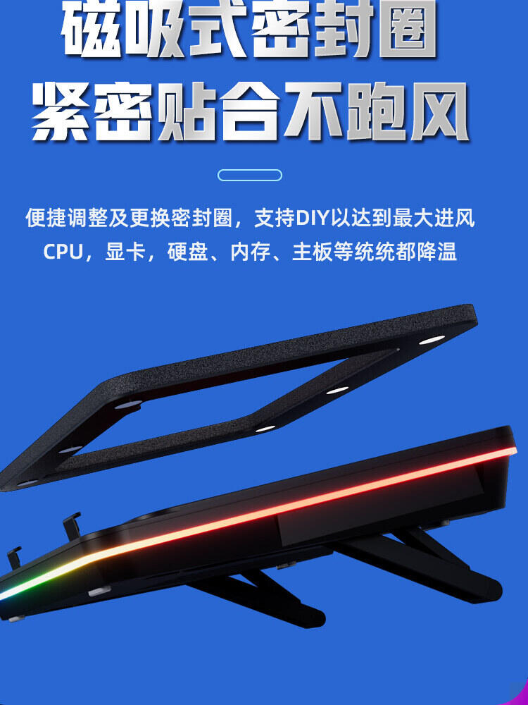 IETS GT600 Notebook Cooler Phong Cách Tản Nhiệt Ép Gió Đế Chống Bụi 14CM Quạt Hỗ Trợ 18 Inch Chất Li