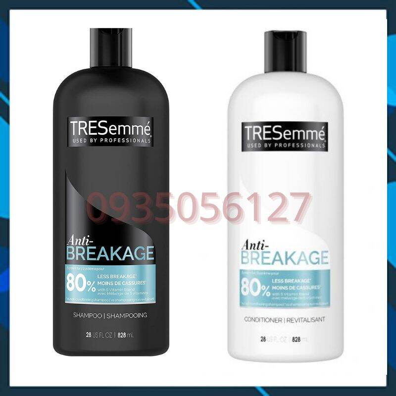 (Mẫu Mới)Combo 2 Chai Dầu Gội Dầu Xả Tresemme Mỹ Anti Breakage Ngăn Ngừa Gãy Rụng Đến 80% Chai 828Ml 