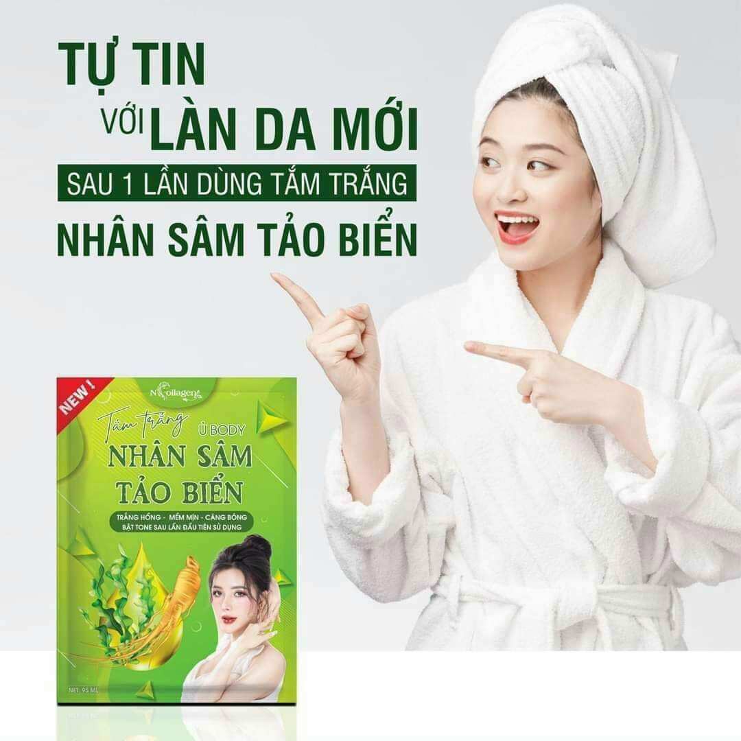 TẮM TRẮNG NHÂN SÂM TẢO BIỂN NCOLLAGEN