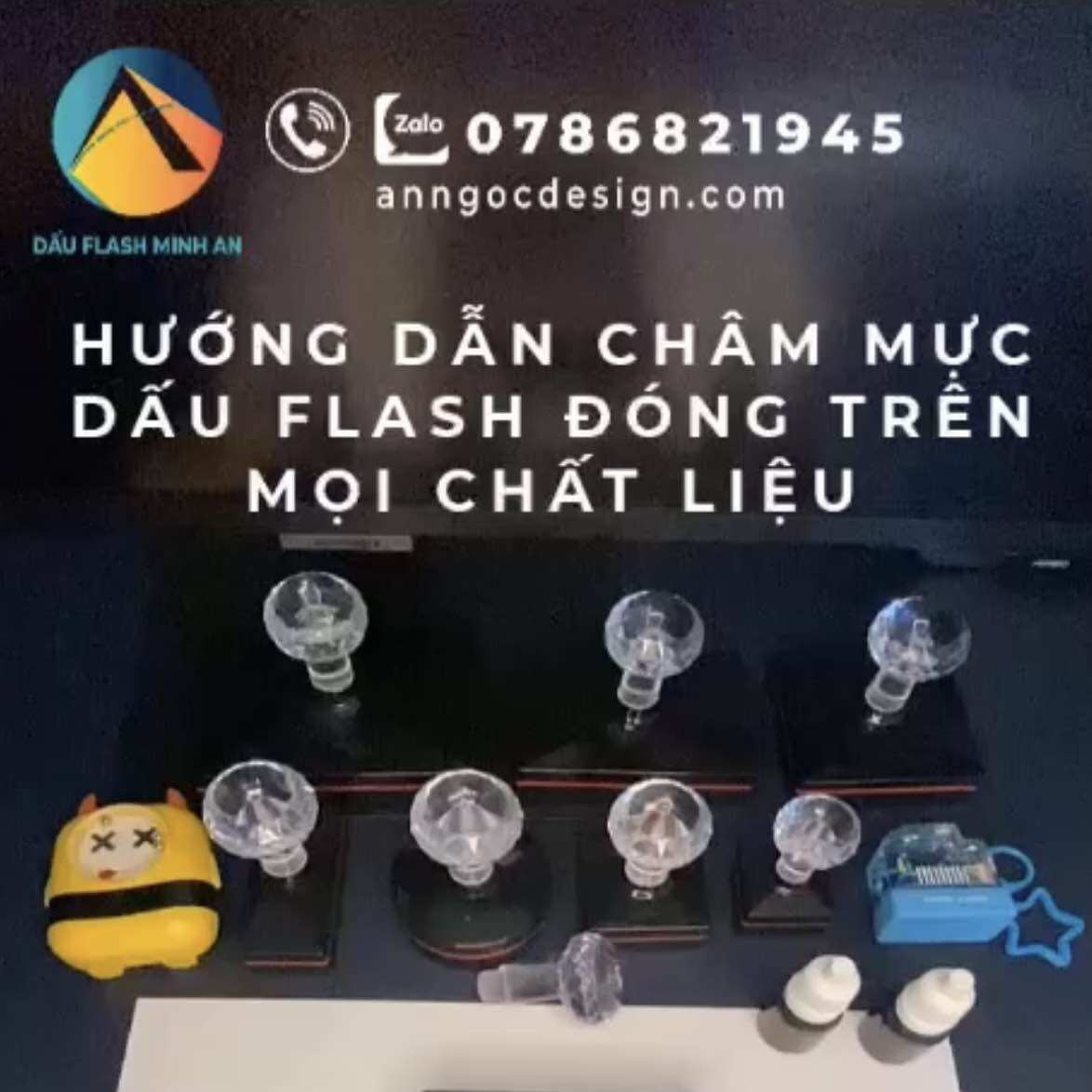 Mực in dấu flash - đóng trên mọi chất liệu - hướng dẫn châm mực dấu flash