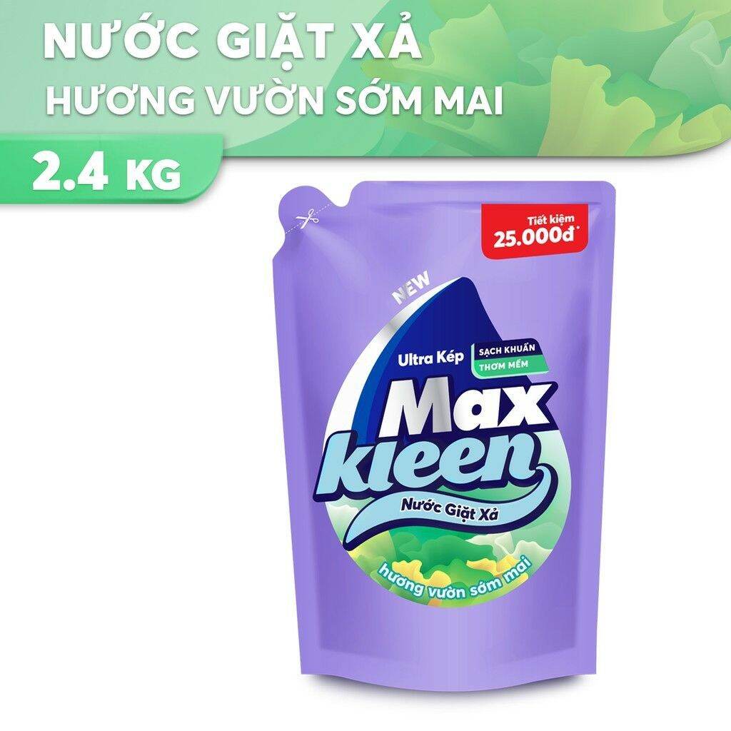 Nước giặt xả Maxkleen 2in1 túi 2kg4