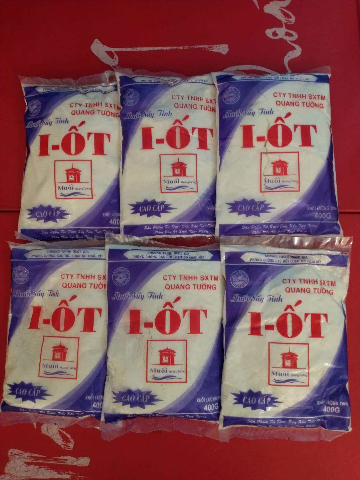 Combo 6 bịch muối sấy tinh I - ỐT 400G/bịch