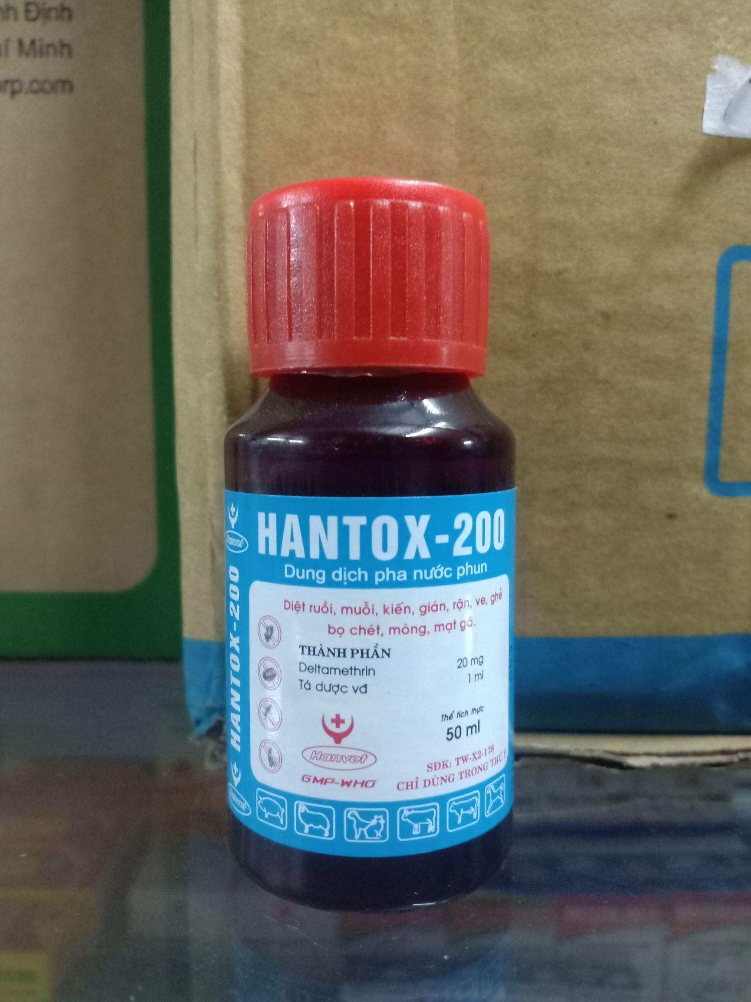 Combo 2 chai xịt ruồi muỗi, ve rận, bọ chét, mạt gà Hantox 50ml