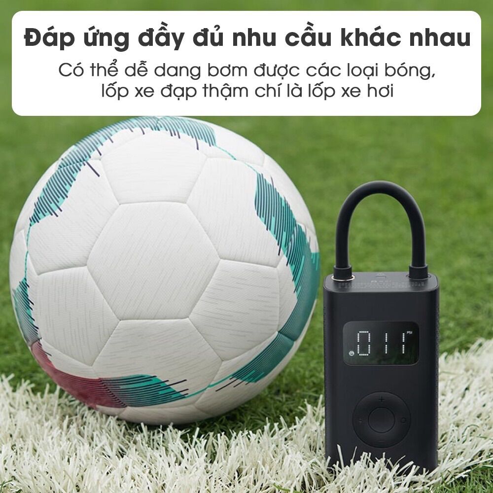 [Sale, Freeship, MI Official] Bơm cầm tay đa năng Xiaomi Mijia 1S,  Bơm xe hơi, xe máy, bơm bóng, cổng sạc type C- Hàng chính Hãng