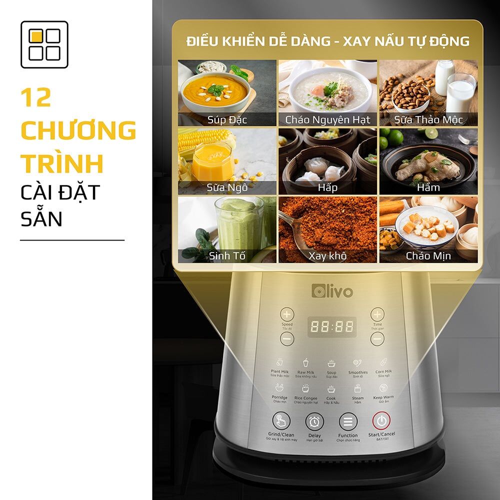 [CHÍNH HÃNG] Máy Làm Sữa Hạt OLIVO X20 PLUS - Thương Hiệu Mỹ 🇺🇸