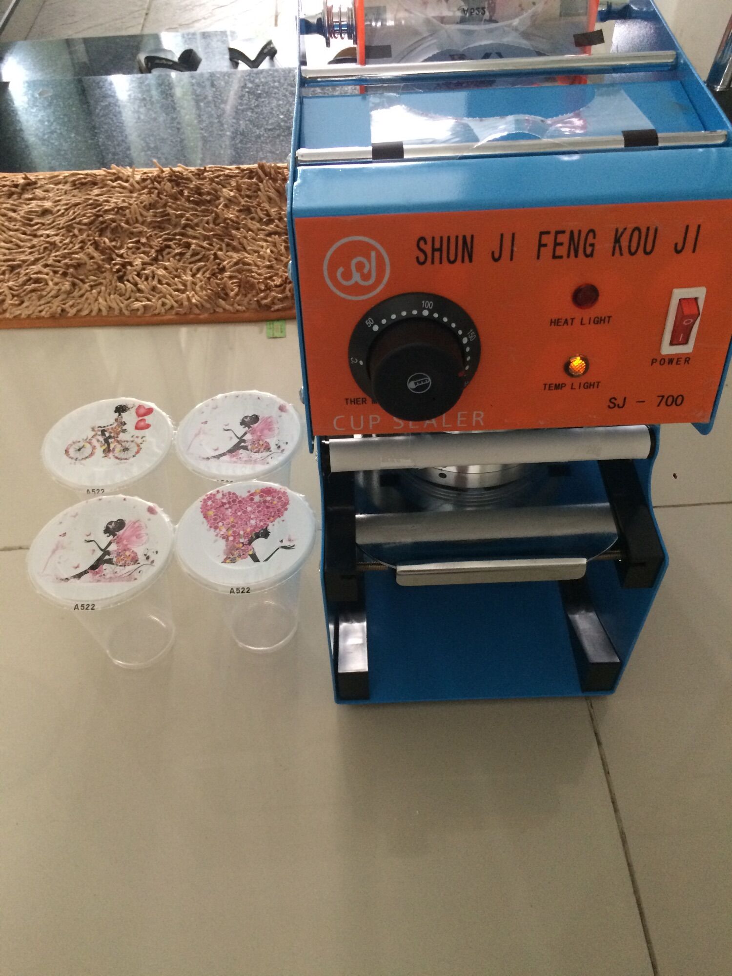[HCM]Máy dán miệng ly 500 và 700ml