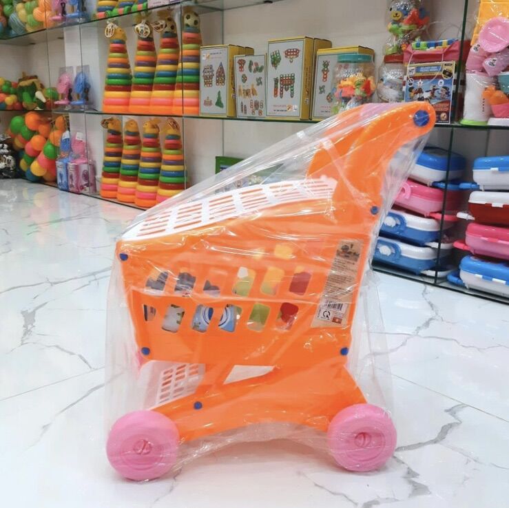 (Sỉ thung 125k)Xe siêu thị có túi trái cây lớn