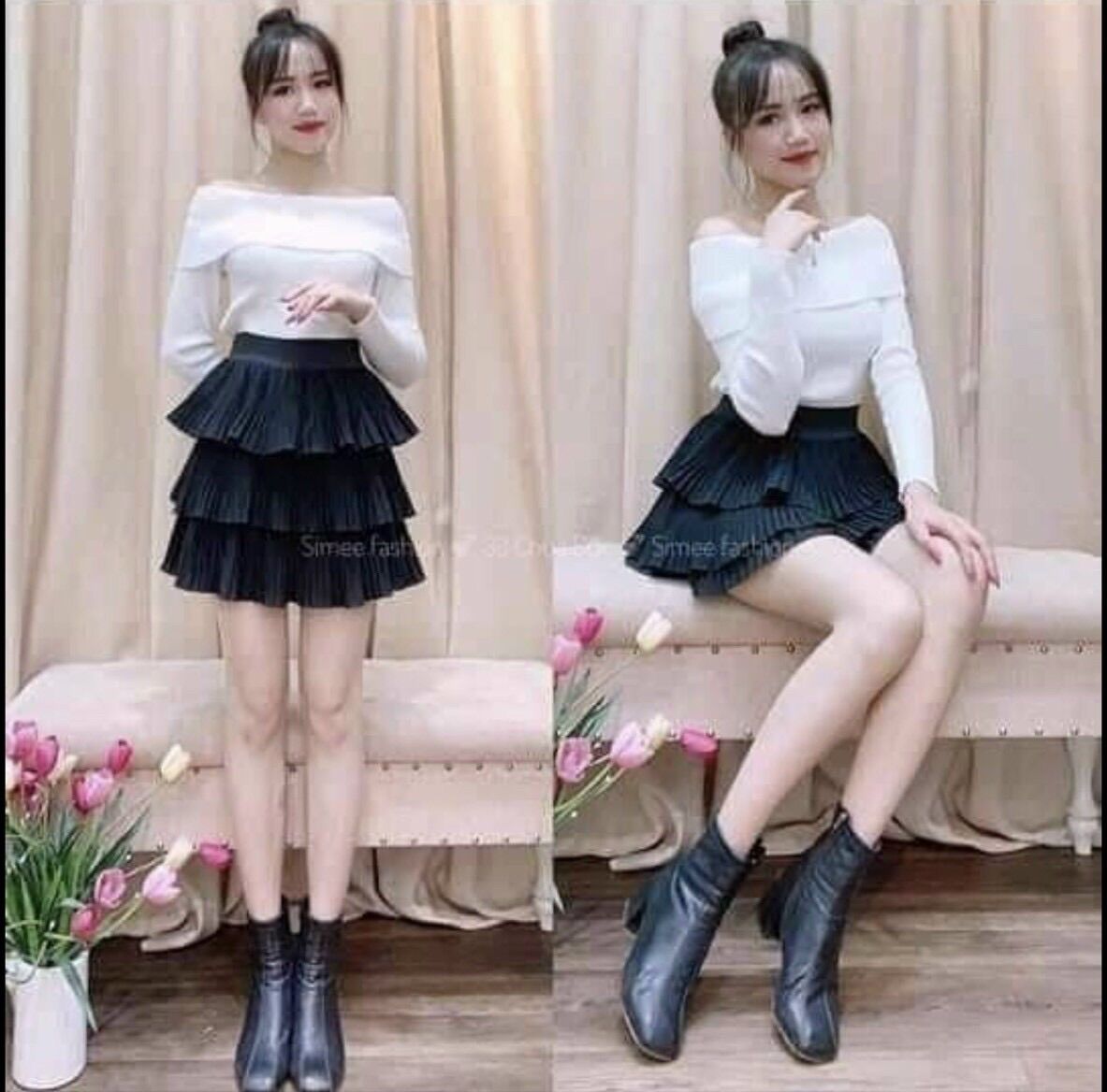 [ HCM]CHÂN VÁY 3 TẦNG DẬP LY FROM DƯỚI 50KG