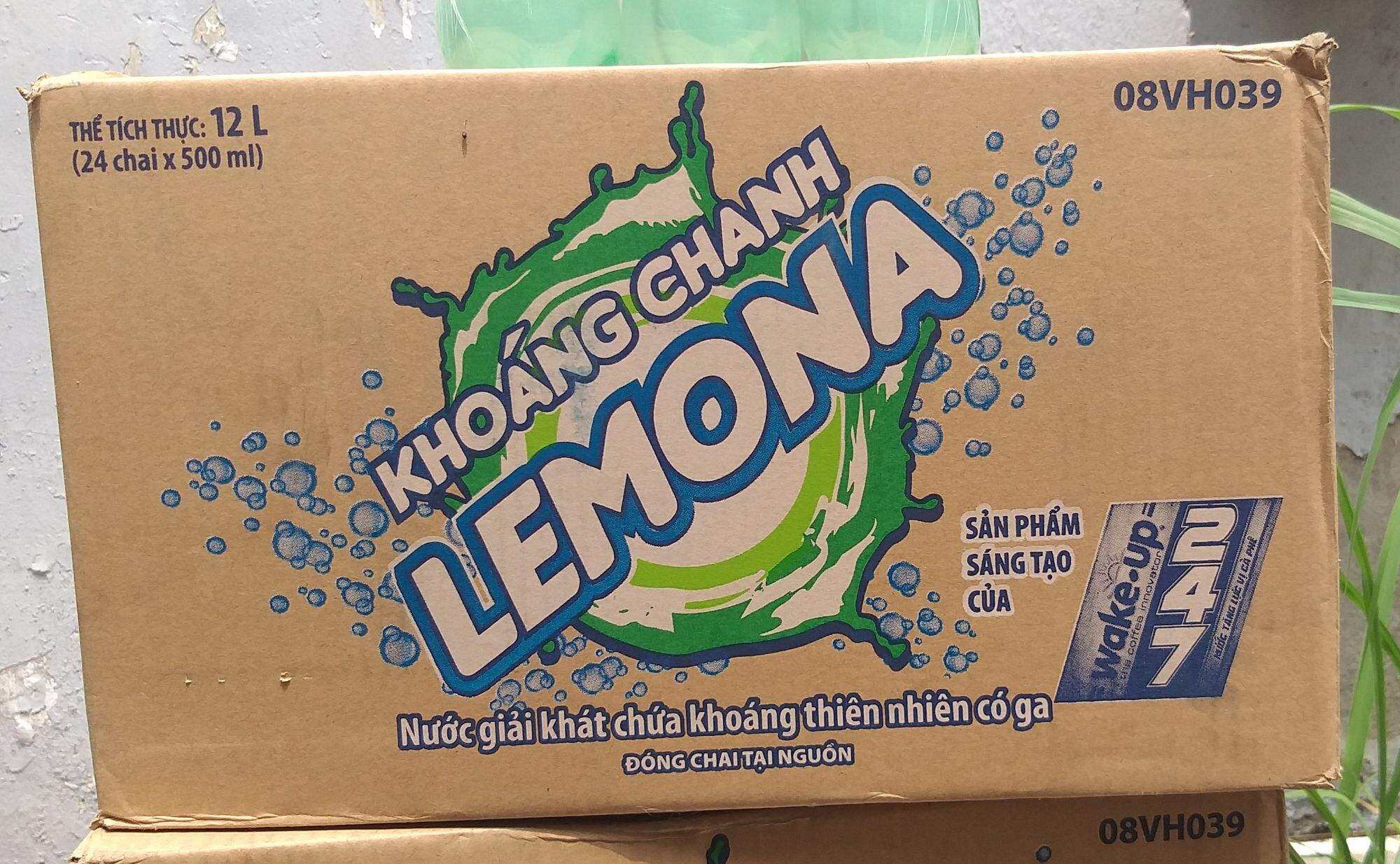 Thùng 24 chai Lemona Khoáng chanh Vĩnh Hảo 500ml