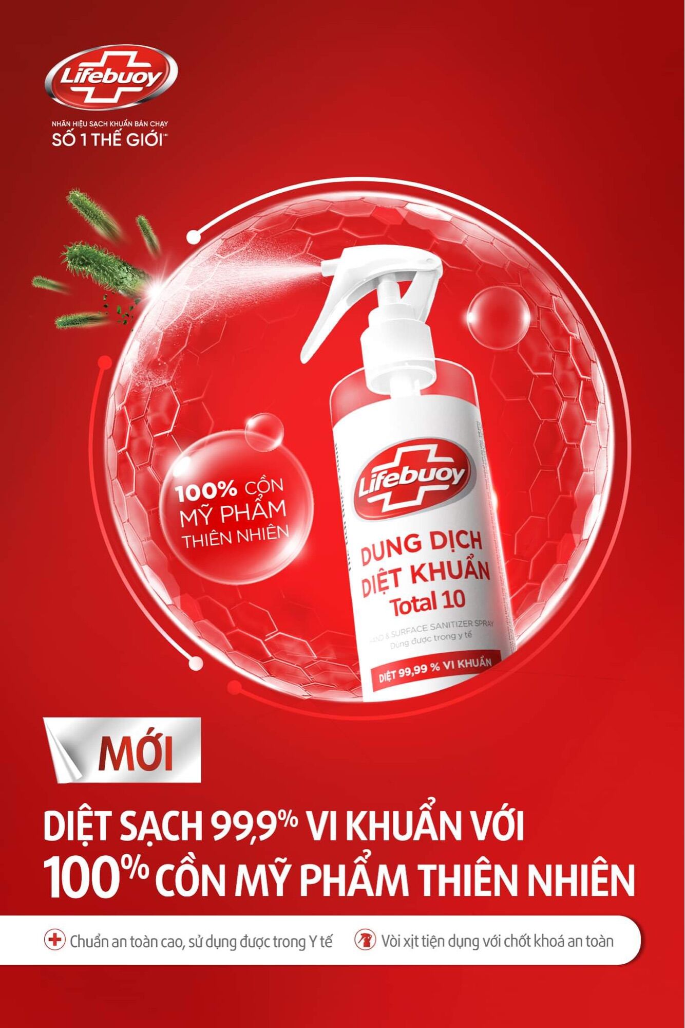 Lifebuoy Dung dịch diệt khuẩn 330ml vòi