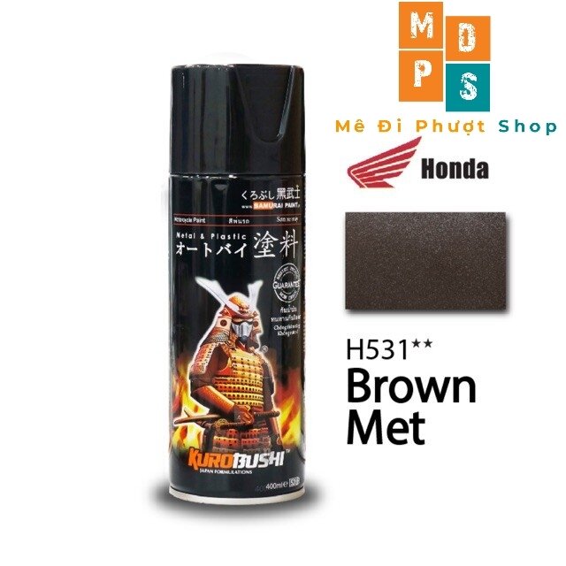 _ h531_ chai sơn sịt màu nâu kim loại honda _ sơn sịt samurai chính hãng _ h531**