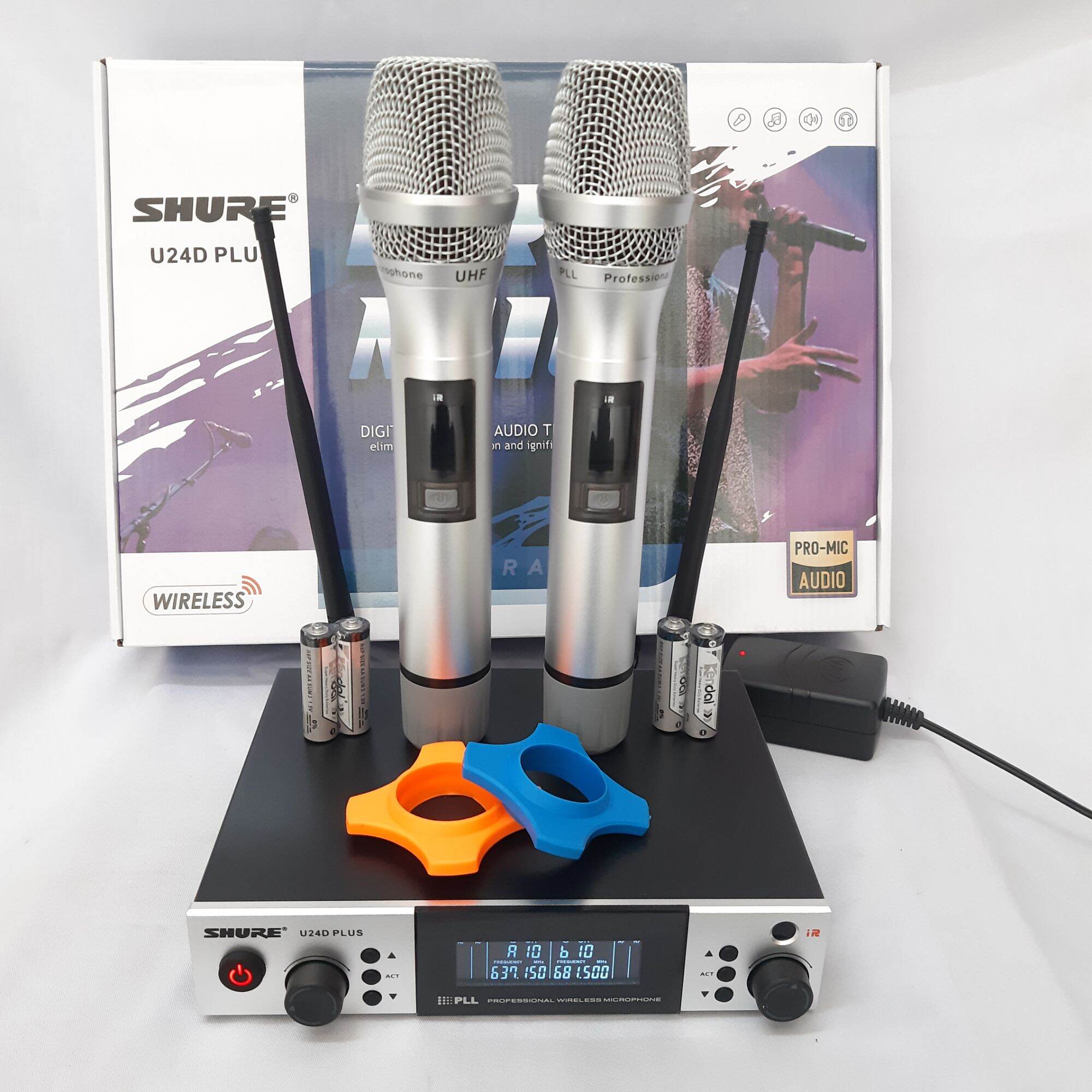 Micro karaoke đôi 2 cây shure U24D Plus. karaoke chuyên nghiệp