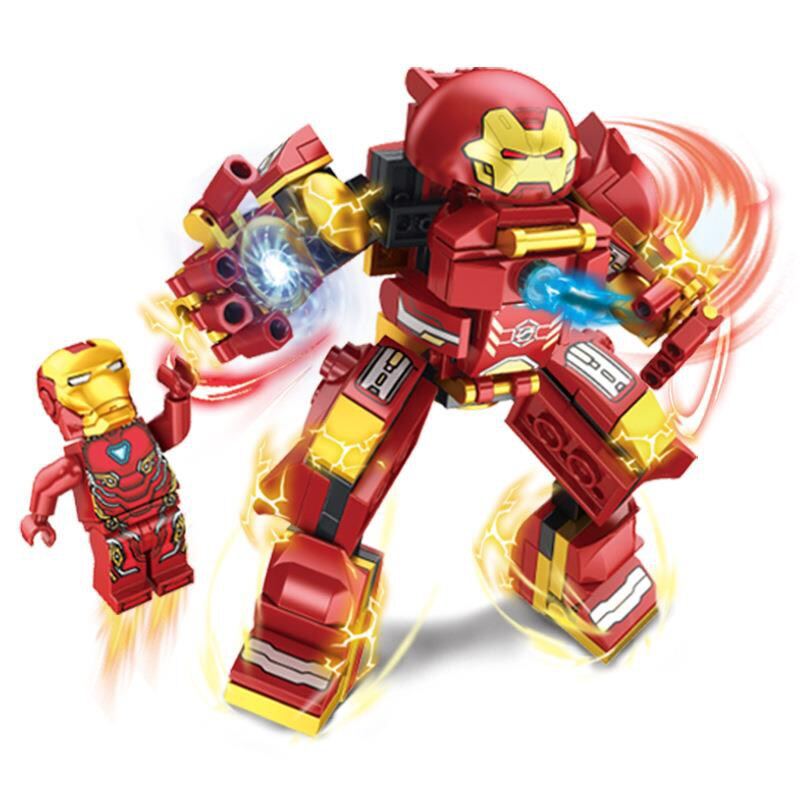 bộ đồ chơi lắp ráp Iron Man mecha 4 siêu nhân