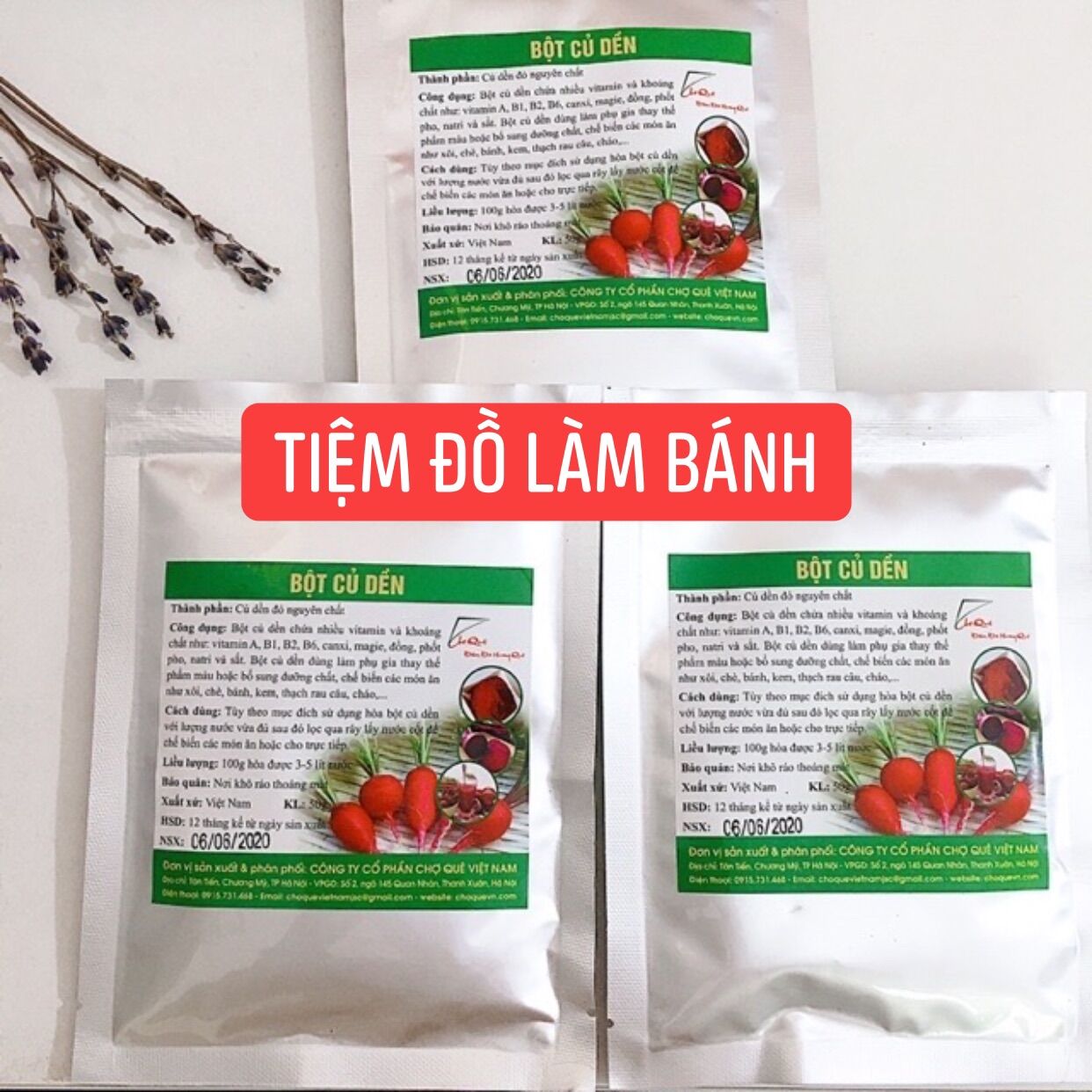 Bột tạo màu tự nhiên 50g - Bột củ dền