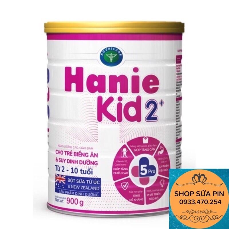 Sữa bột Hanie Kid số 2 900g tặng 1 hộp gấu