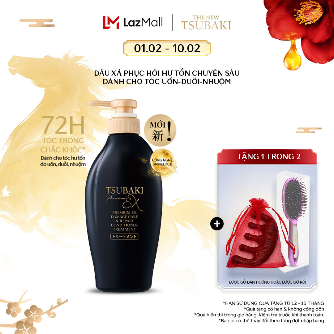 Dầu xả Phục hồi chuyên sâu Tsubaki Premium Ex Damage Care & Repair Conditioner Treatment 450ml