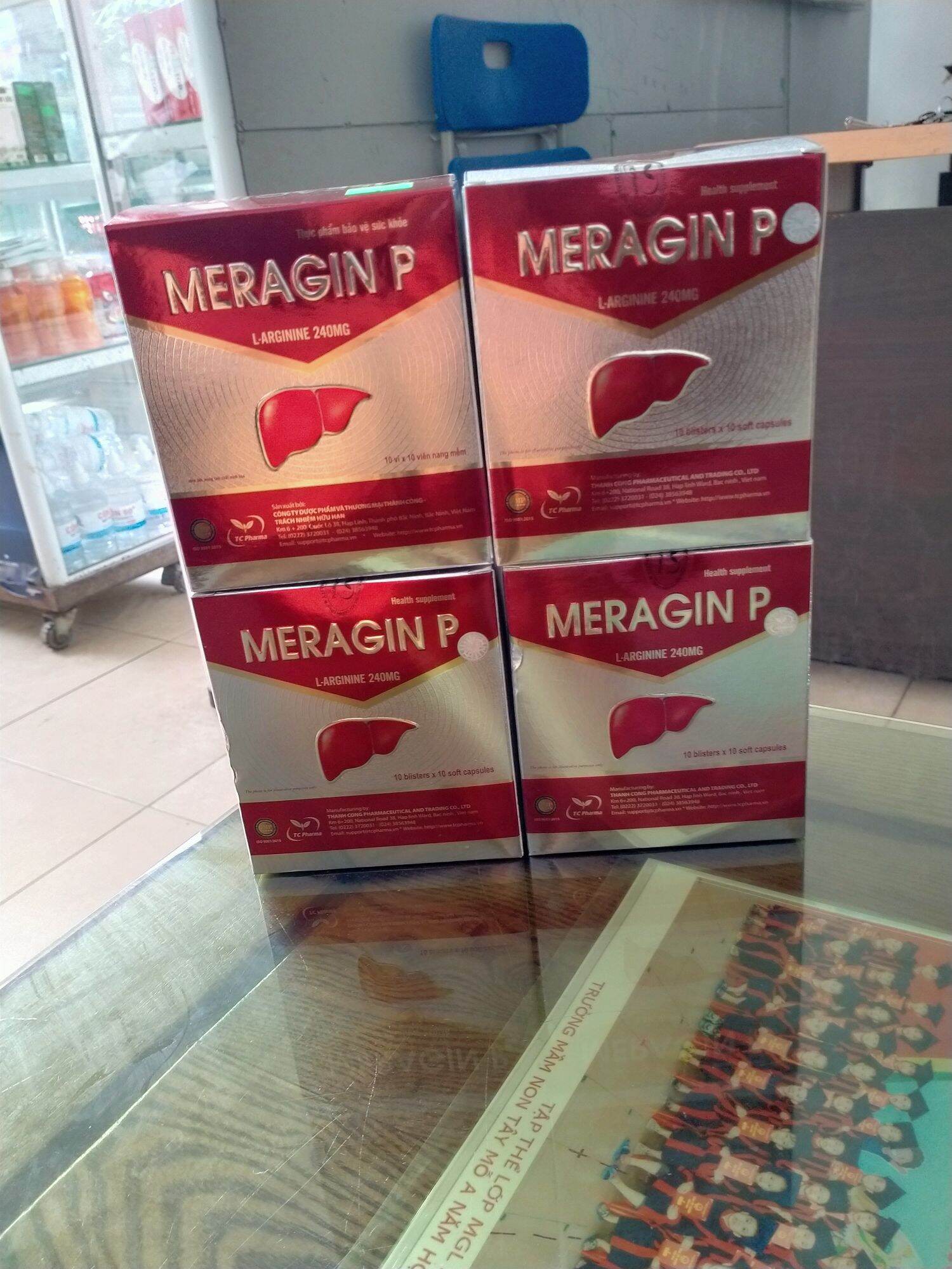 Meragin P L_arginine 240mg giúp bảo vệ gan và phục hồi chức năng gan hộp