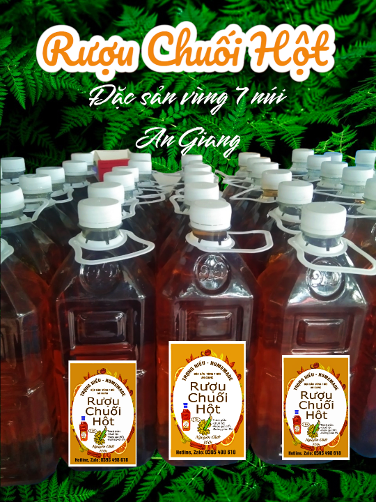 Rượu Chuối Hột - Chai 1 lít