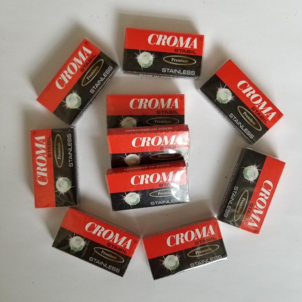 Combo of 6 Boxes of Croma Brand Razor Blades (10 Blades/Box)