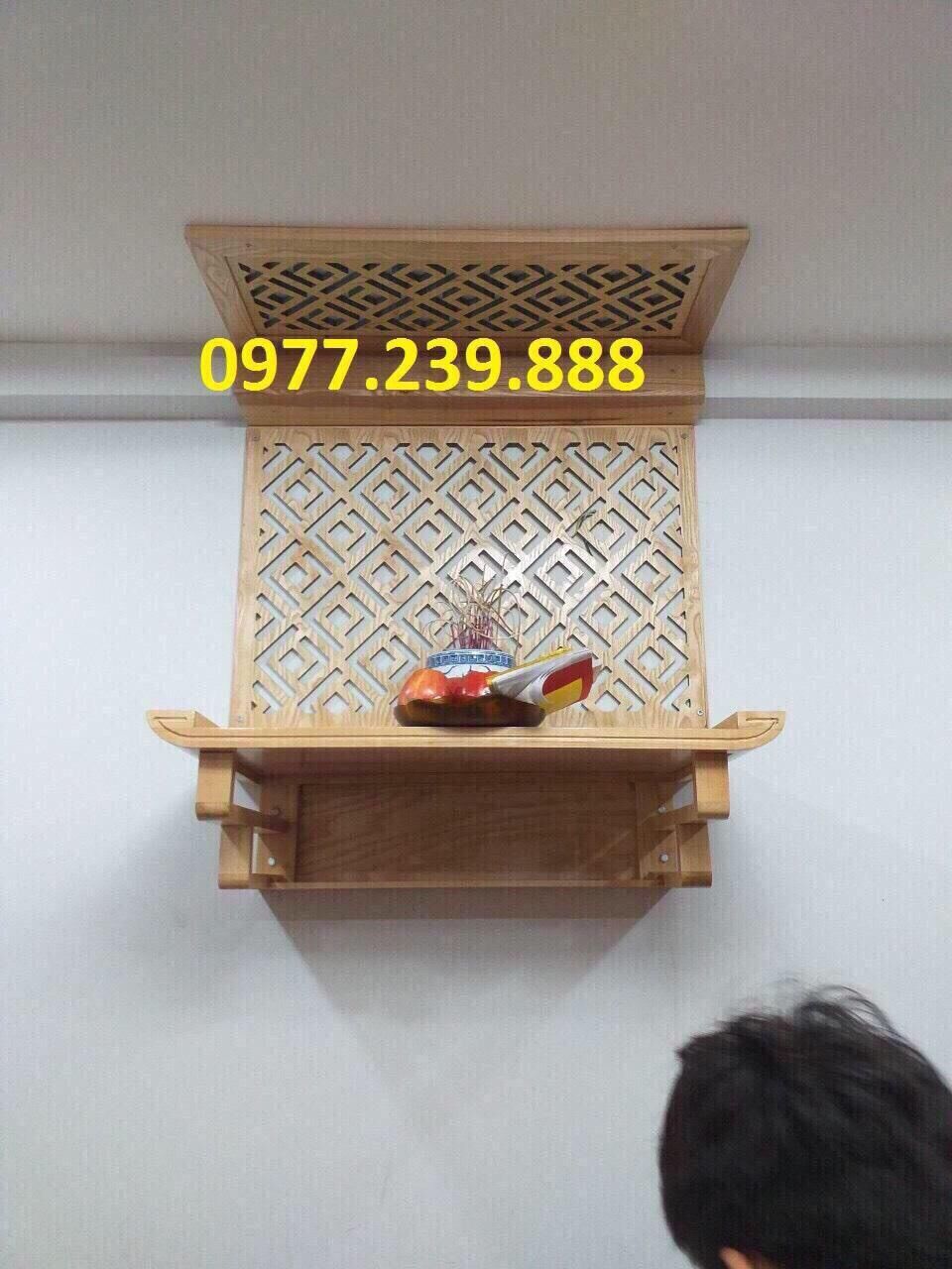 Bàn thờ treo gỗ sồi 61cm