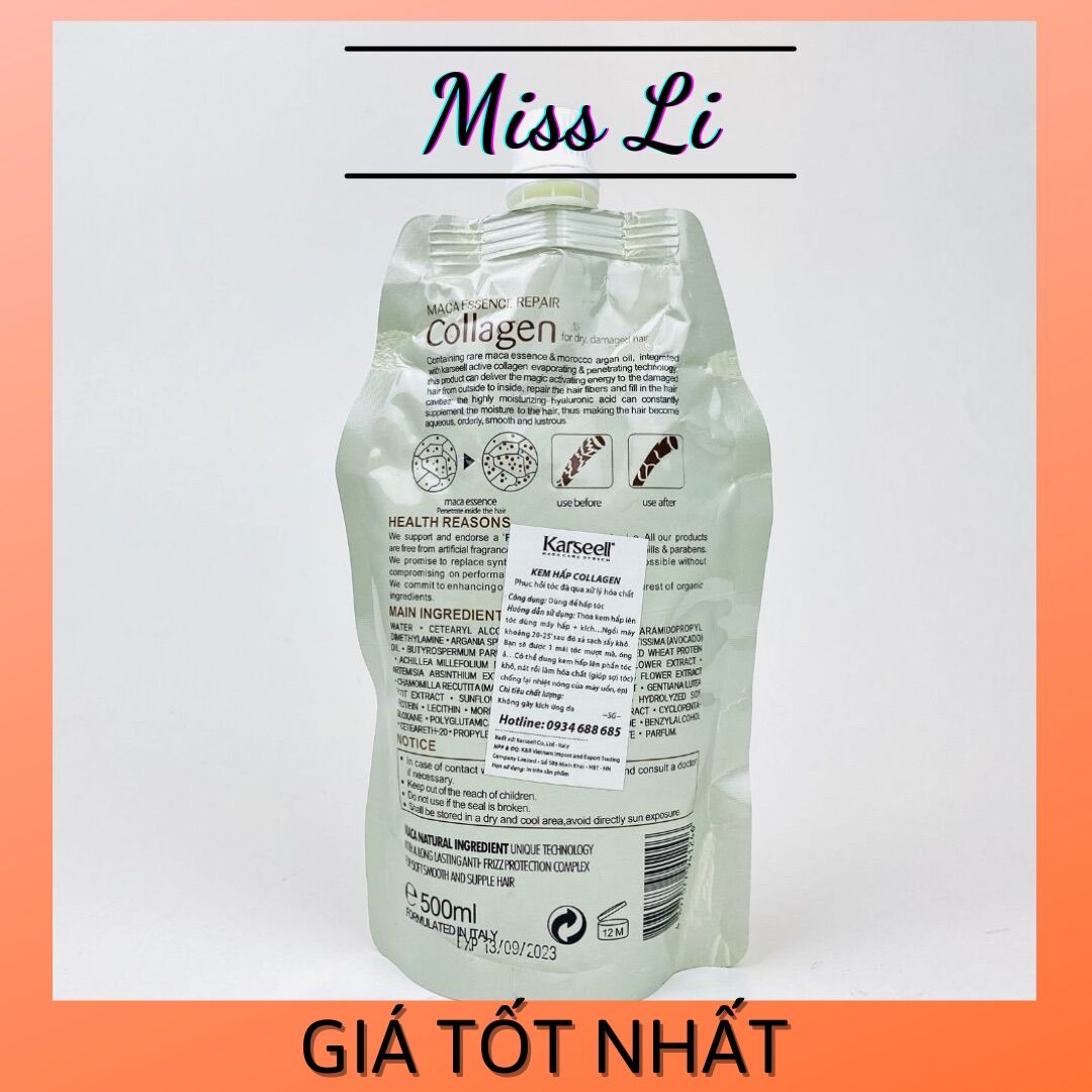 [HCM]?? [GIÁ TỐT] ?? Kem Ủ Tóc Karseell Maca Power Collagen 500ml
