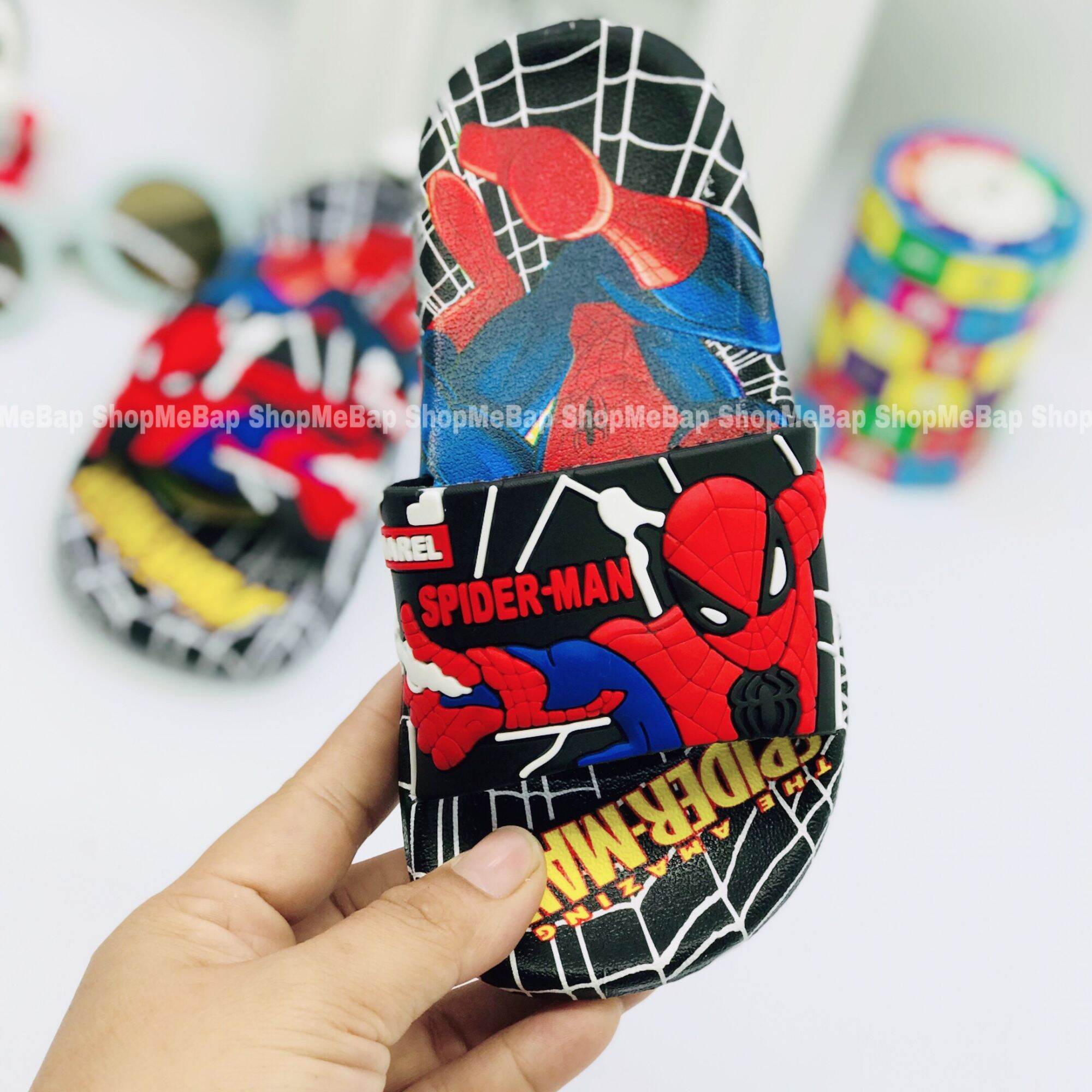 Dép lê nhền nhện in 3D sắc nét siêu đẹp cho bé trai