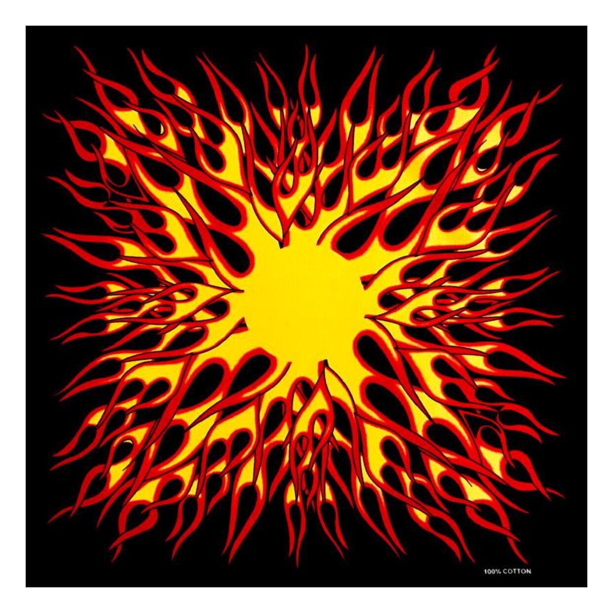 Khăn bandana cotton ngọn lửa size 55x55cm - Maben