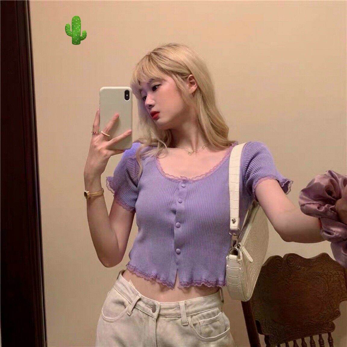 ÁO CROPTOP PHỐI REN