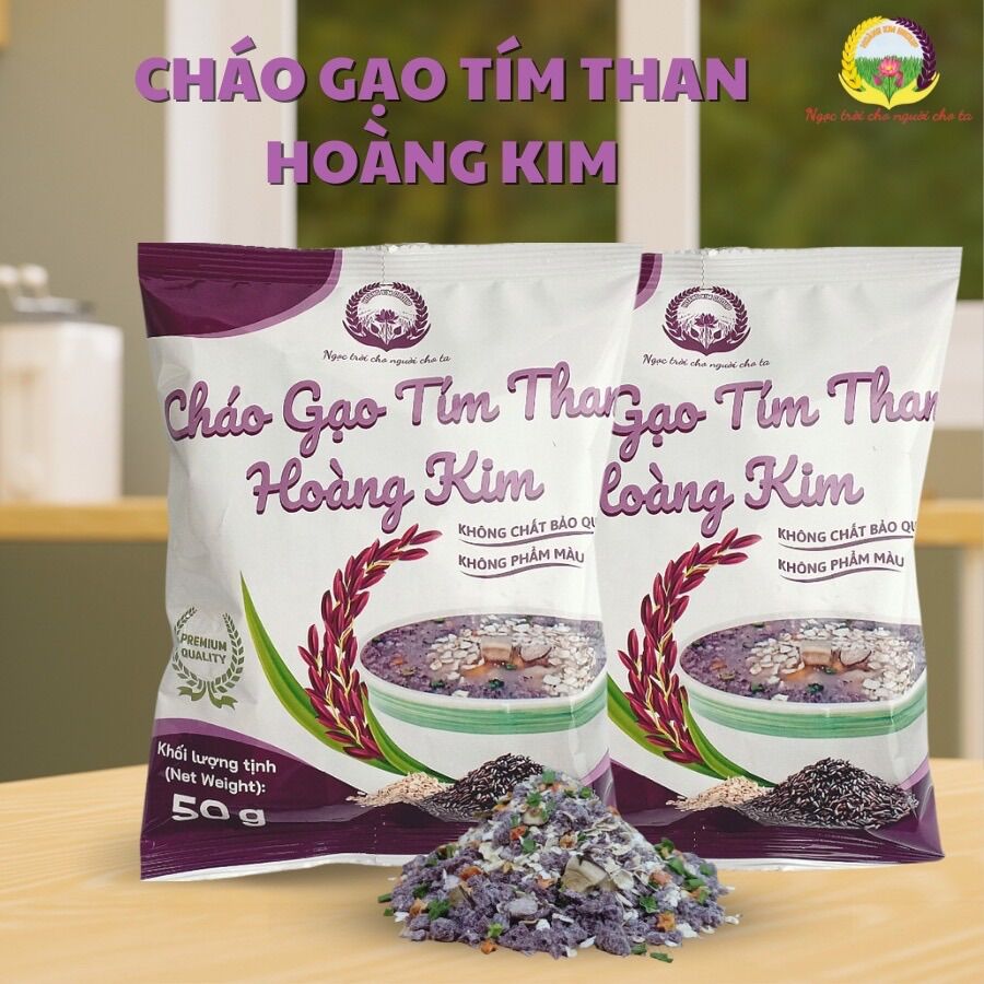 [ THÙNG 30 GÓI ] CHÁO GẠO TÍM THAN HỮU CƠ HOÀNG KIM