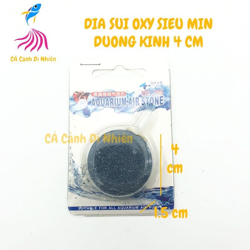 Sủi oxy đĩa siêu mịn đường kính 4 cm cho hồ cá cảnh air stone
