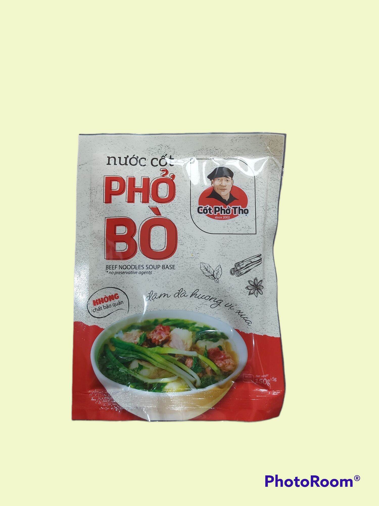 Nước cốt phở gà, phở bò HMFOODS chuẩn vị phở Hà Nội, không chất bảo quản gói 150g