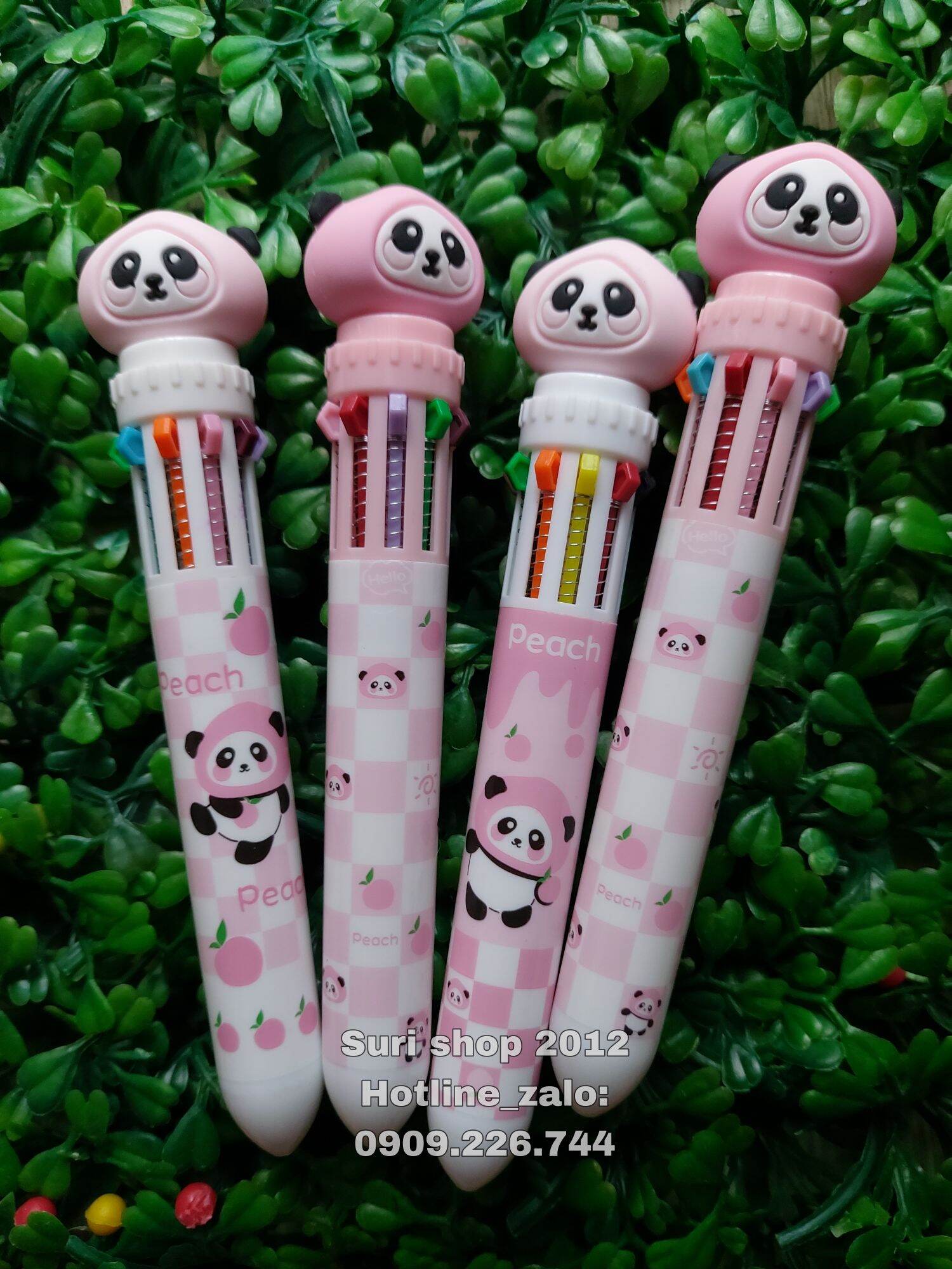 Bút Bi Bấm 10 Màu Họa Tiết Hoạt Hình Dễ Thương ( mẫu giao ngẫu nhiên )