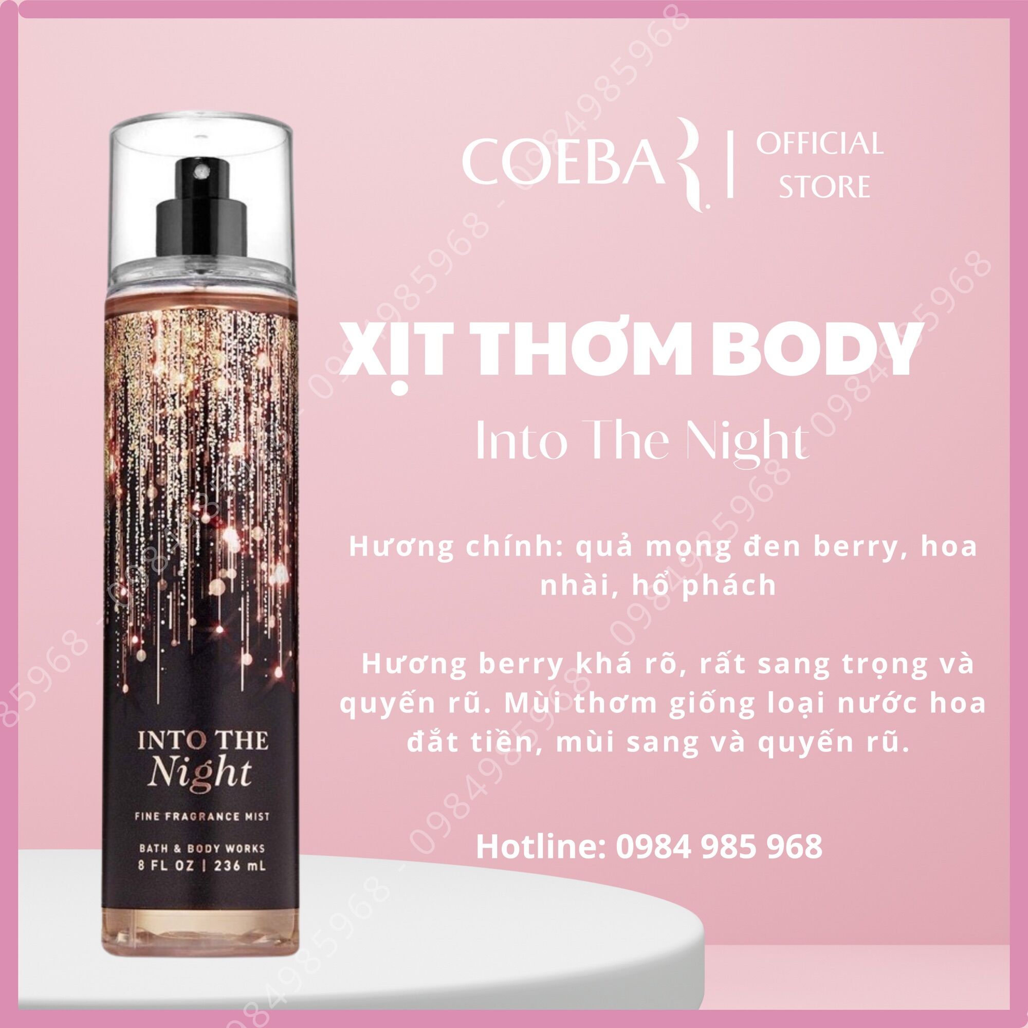 Xịt thơm body mist - into the night