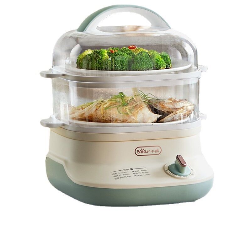 Nồi hấp thức ăn rau củ quả, hấp trứng, máy hấp thức ăn gia đình 2 tầng - hàng chính hãng bear dzg-c60a1