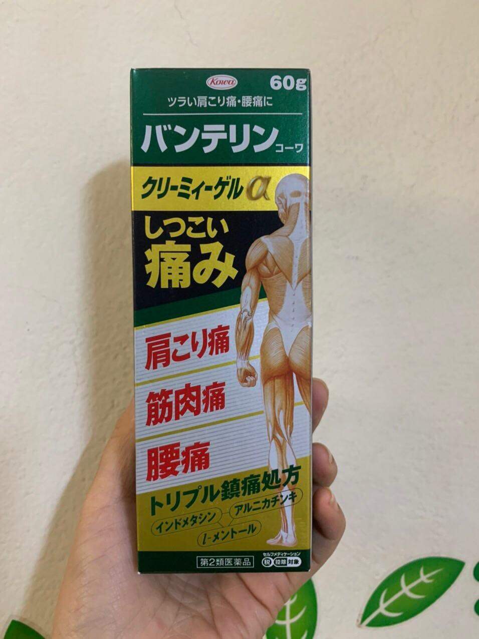 Gel bôi giảm đau xương khớp Banterin Kowa  60g Nhật Bản