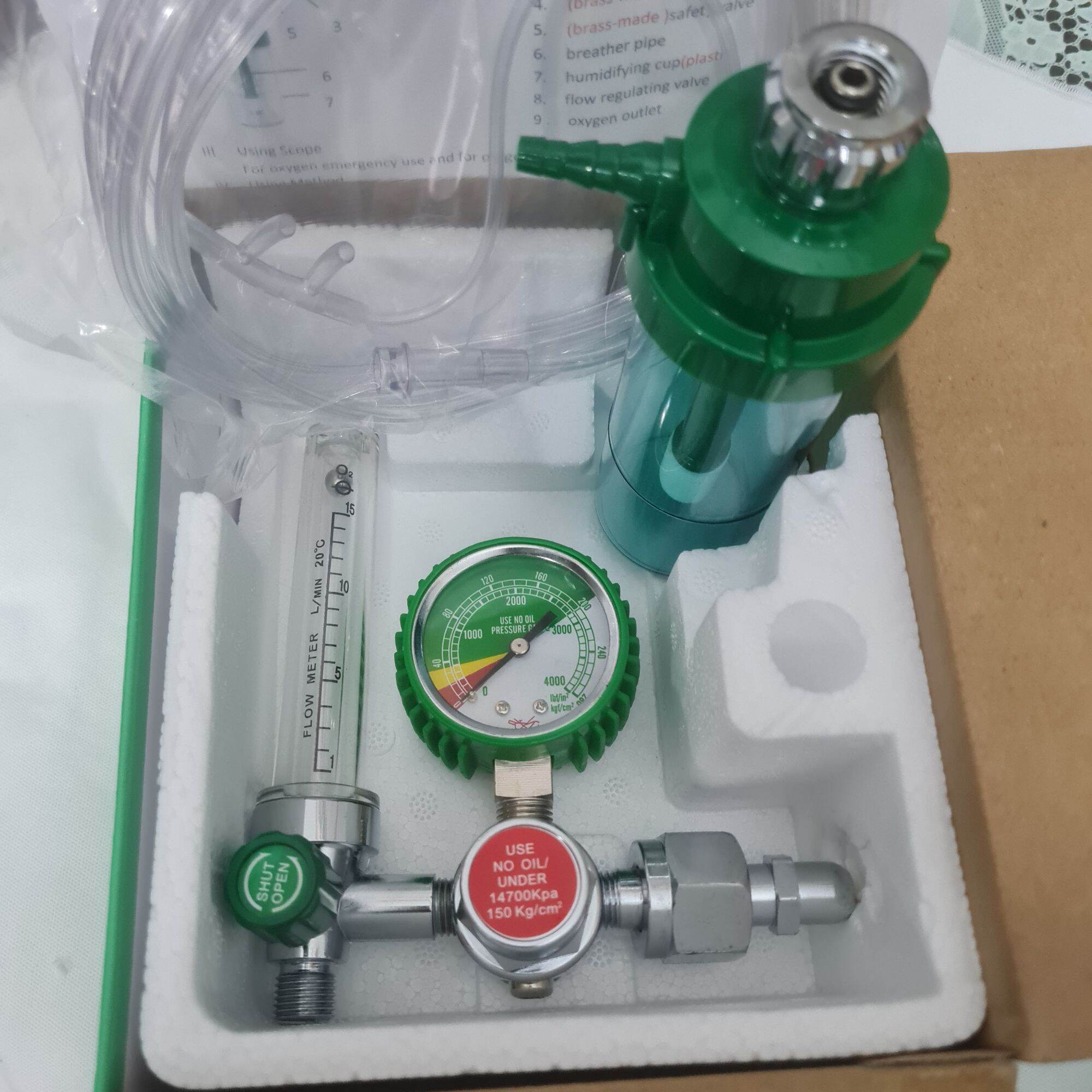 Medical Oxygen Meter_Medical Oxygen Pressure Regulator Set with Medical Oxygen Tank