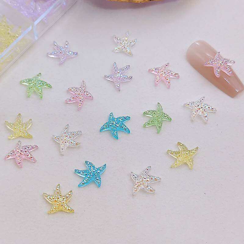 CHARM SAO BIỂN MIX MÀU GẮN NAIL ( SET 10 CÁI )