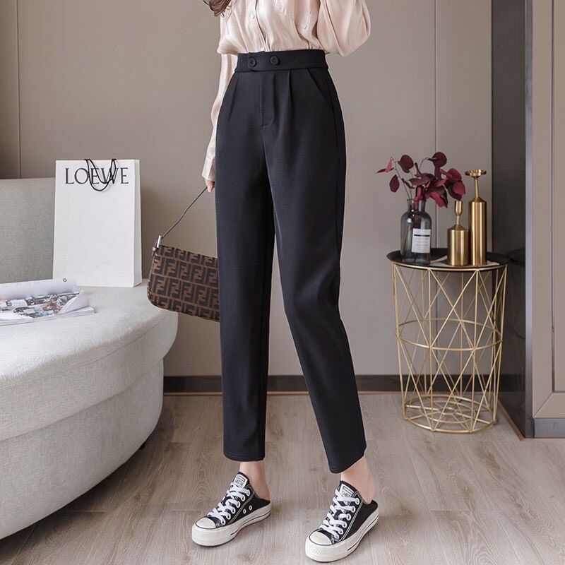 Quần Baggy Cạp Cao 2 khuy ngang